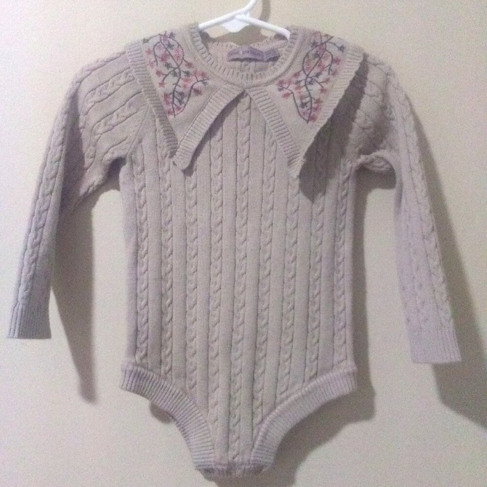 EUC Posie and Pistachio Knit Romper Onesie 24m
